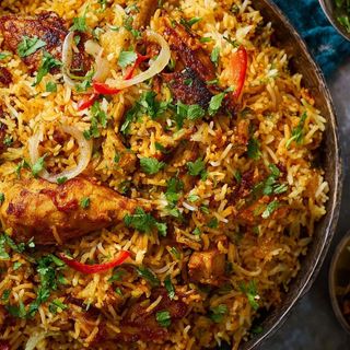 Chicken Biryani+Guacamole and 350ml cock