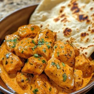 2 Naan Bread with Chicken Butter Curry