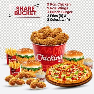 Share Bucket + Medium Sized Pizza