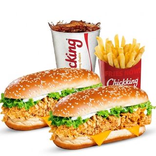 Crunchy Supreme Combo (2 Supreme Burgers + Coke +Fries)