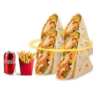 Tacos Combo ( 2 Tacos + Coke + Fries)