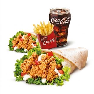 Royal Wrap Combo (2 Wraps + Coke +Fries)