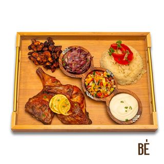 Attieke with fried chicken & Alloco/plantains