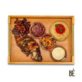 Attieke with fried fish & Alloco/plantains