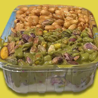Milk Cake with Ice and Nuts