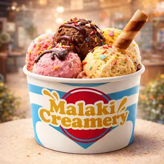 3 Double Scoops Ice Cream