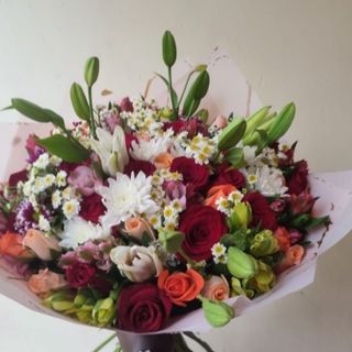 Cheerful colour burst arrangment