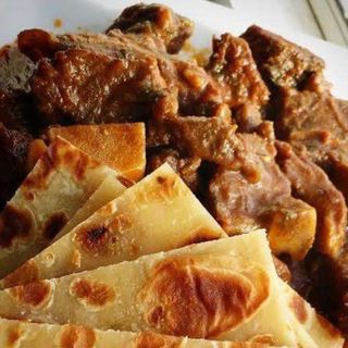 2 chapati with half kg beef