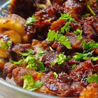 Goat Meat in juicy Sauce (Mbuzi Wet or Dry Fry)