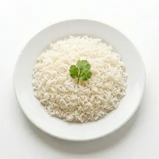 Steamed plain rice