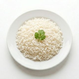 Steamed plain rice