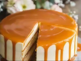 Glazed Caramel Cake