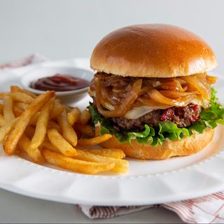 Tbone Beef Burger + Fries with free 250ml soda
