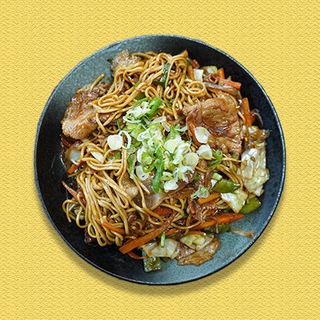 Pan Fried Noodle Pork