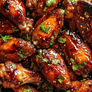10 glazed chicken wings