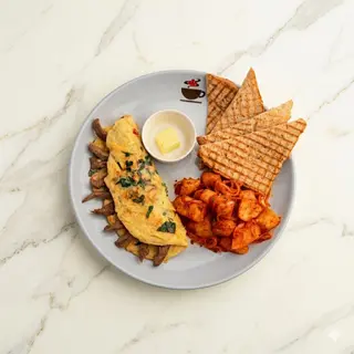Spinach Steak Omelette