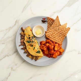 Spinach Steak Omelette