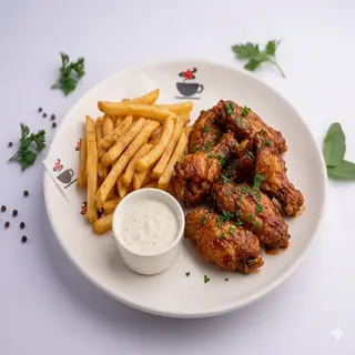 Chicken Wings and Chips