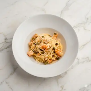 Lemon Garlic Shrimp Linguine
