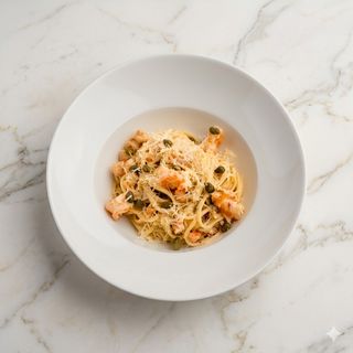 Lemon Garlic Shrimp Linguine