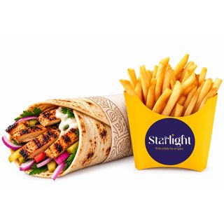 Shawarma  and chips