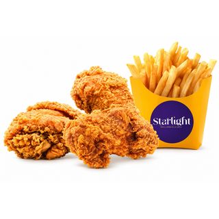 3 pieces + chips