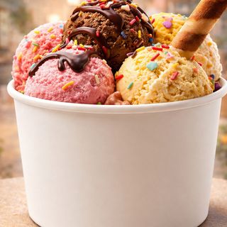 3 Double Scoops Ice Cream