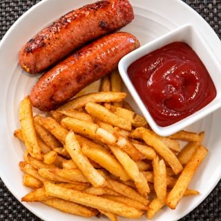 Kreiner sausages and chips