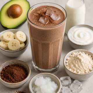 Chocolate Avocado Protein Smoothie