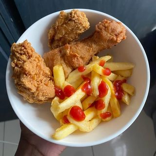 Leg quater na fries