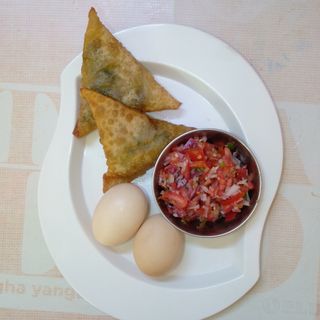 Egg Boil Kienyeji Samosa Pair Salad