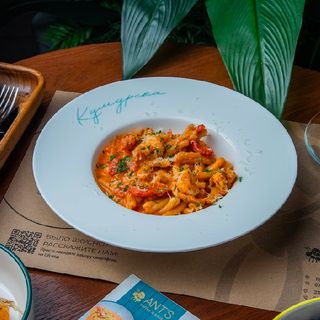 Казаречче с креветками 