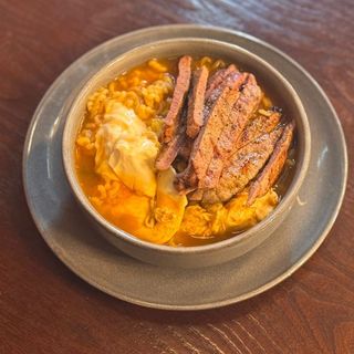 Рамен с мясом на мангале