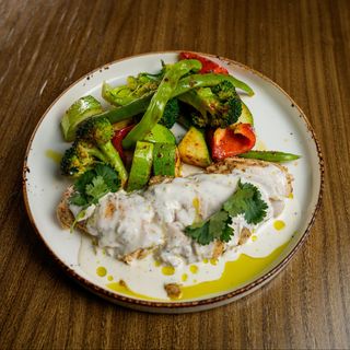 Куриная грудка с овощами 