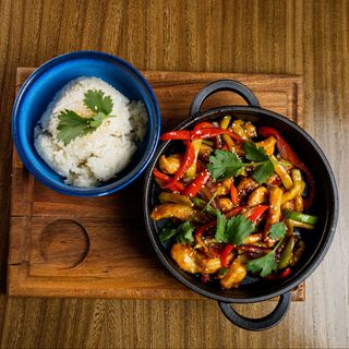 Курица Паттайя с рисом 