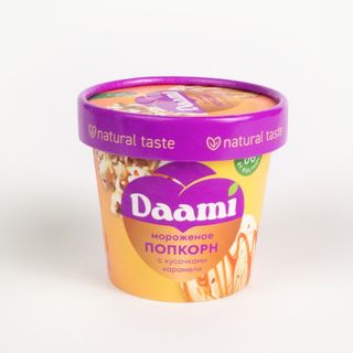 Мороженое премиум DAAMI "Попкорн с кусочками карамели" (0,090 кг)