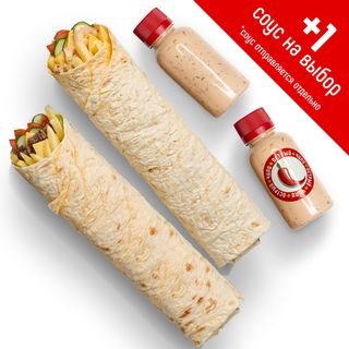 Сырный дөнер (курица)соус отдельно в баночке