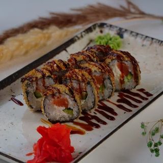 Темпура роллы с лососем