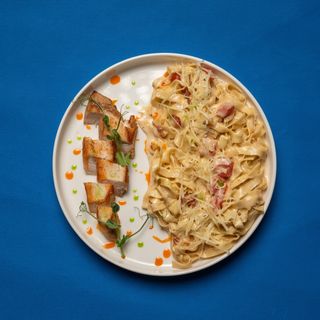 Паста с куриной грудкой в Су-виде