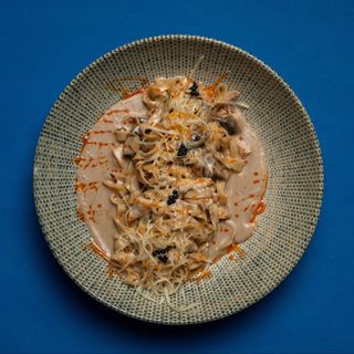 Фетучини с курицей с трюфельным маслом