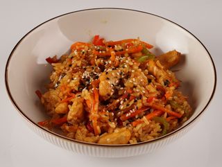 Рис с курицей терияки