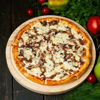 Пицца с мясом донер