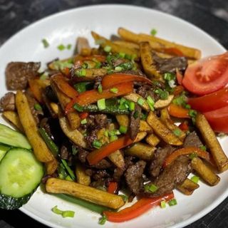 Фри с мясом