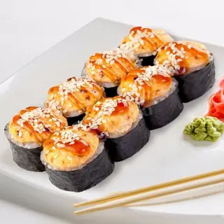 Запеченные роллы с курицей