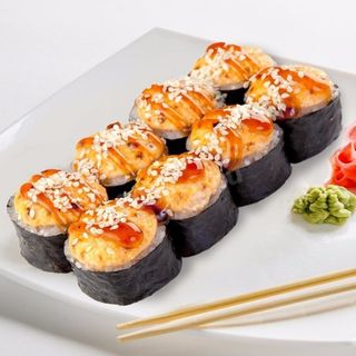 Запеченные роллы с курицей