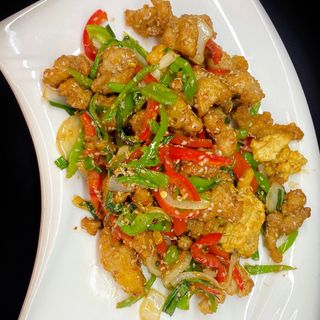 Курица в кунжуте