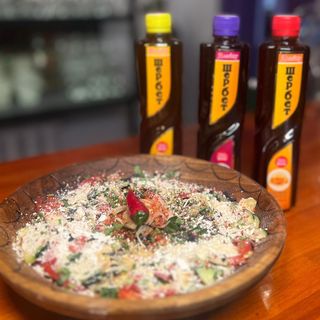 Курутоб без мяса на льняном масле + бесплатный шербет