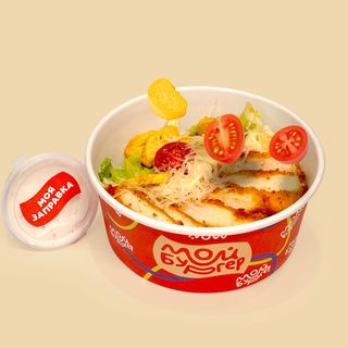 Салат Цезарь с куриными стрипсами (175гр)