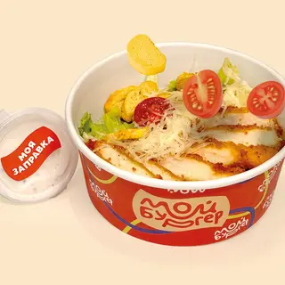 Салат Цезарь с куриными стрипсами (175гр)