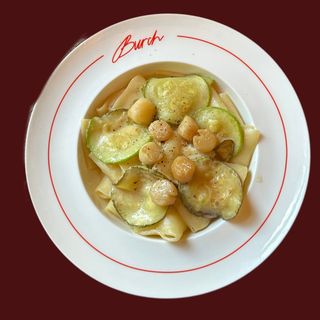 Паккери с гребешками и кабачками